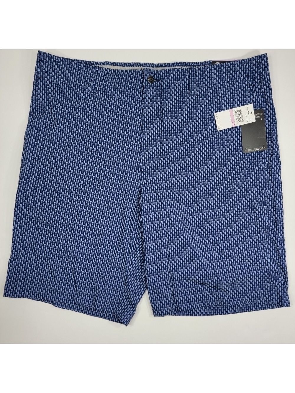 NEW Callaway Geometric Blue Golf Short Men's 36 Stretch Waistband Opti-Dri NWT
